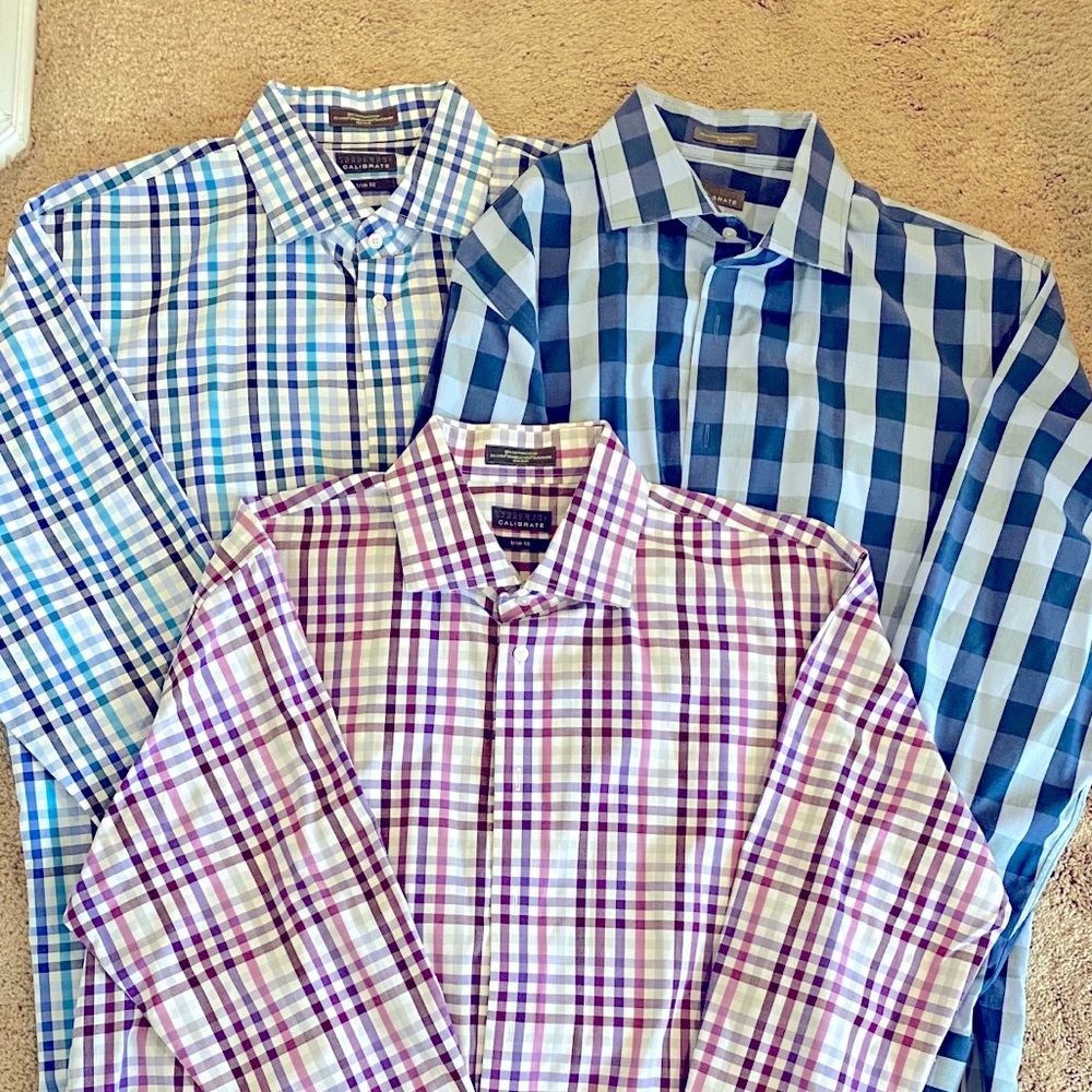 Men’s checkered dress shirts